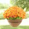 6PCS Artificial Fall Daisy Mums – UV-Resistant Faux Flowers for Indoor & Outdoor Home, Office, Garden, Hanging Planters, Weddings & Thanksgiving Décor (Orange)